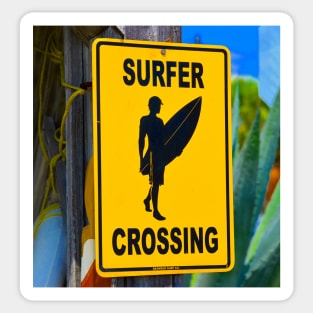 Surfer crossing Sticker